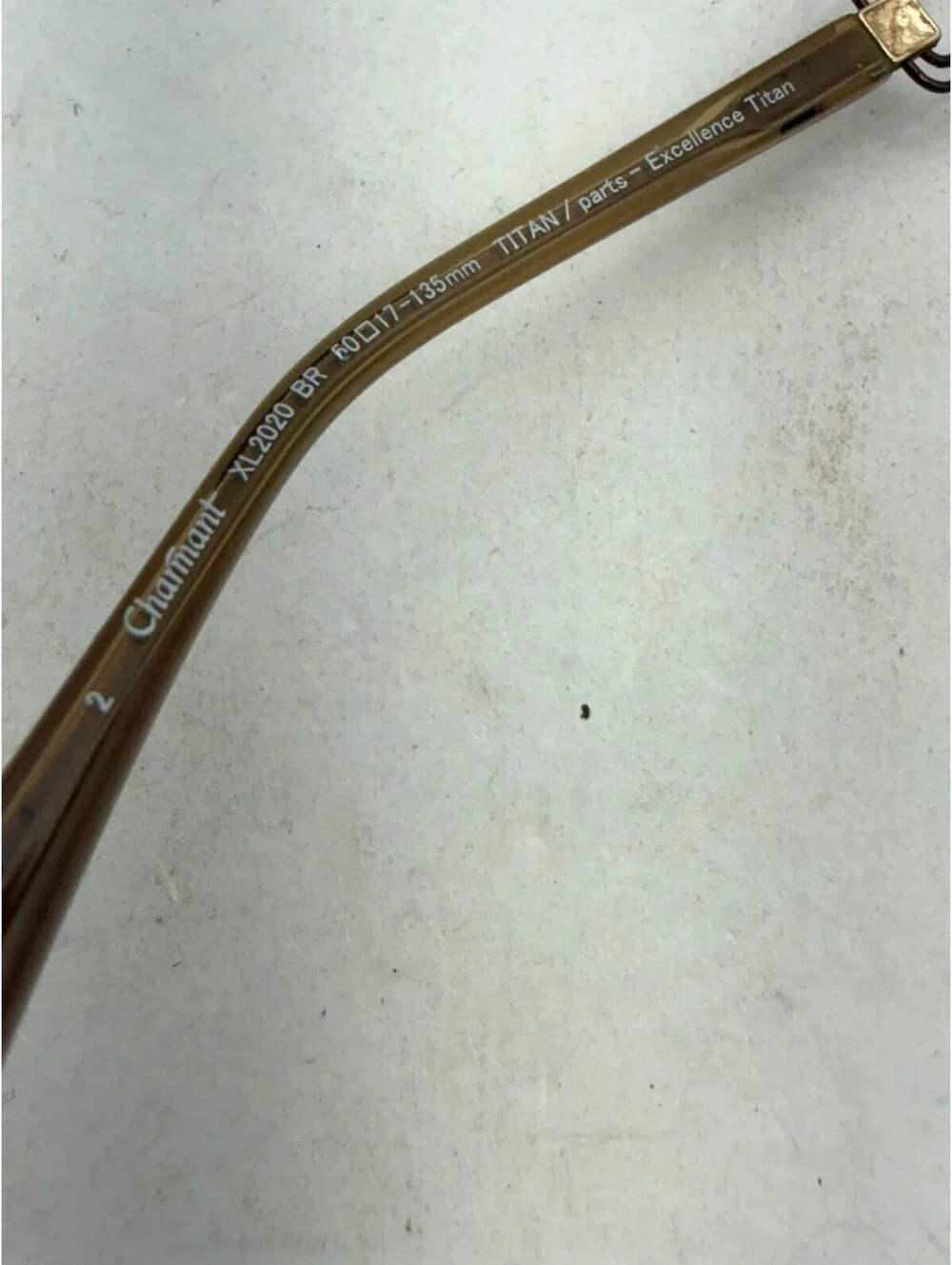 LINE ART CHARMANT XL2020  BR  135mm WOMEN AUTHENTIC EYEGLASSES FRAMES Preowned